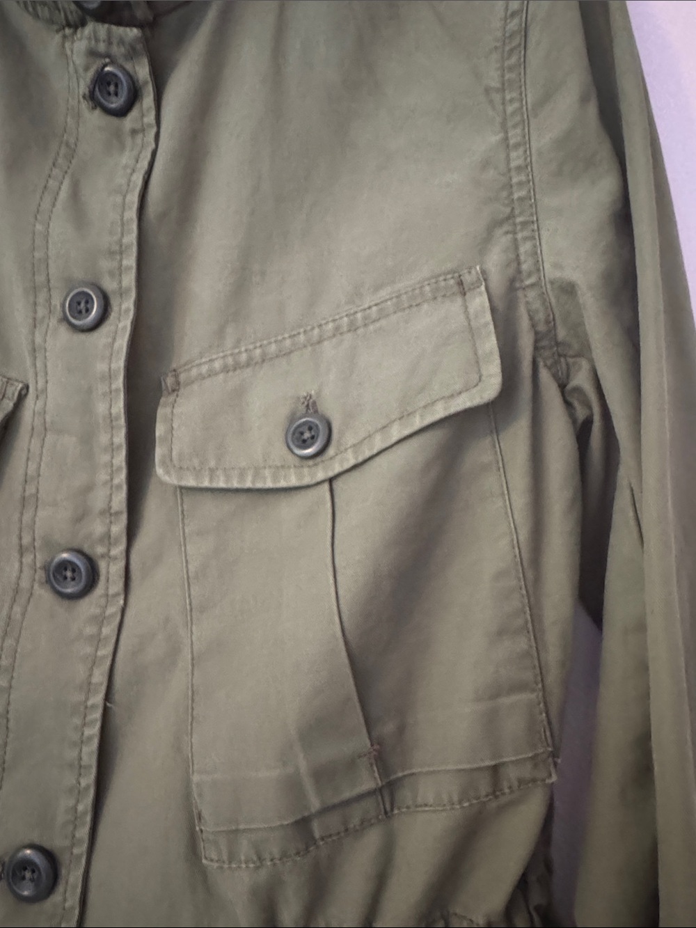 Olive Utility Drawstring GAP Jacket - Picture 3 of 5